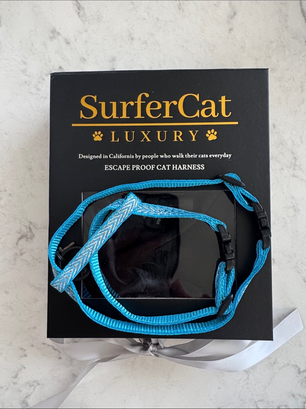 NIB Surfer Cat Luxury Escape-Proof Cat Harness - Blue